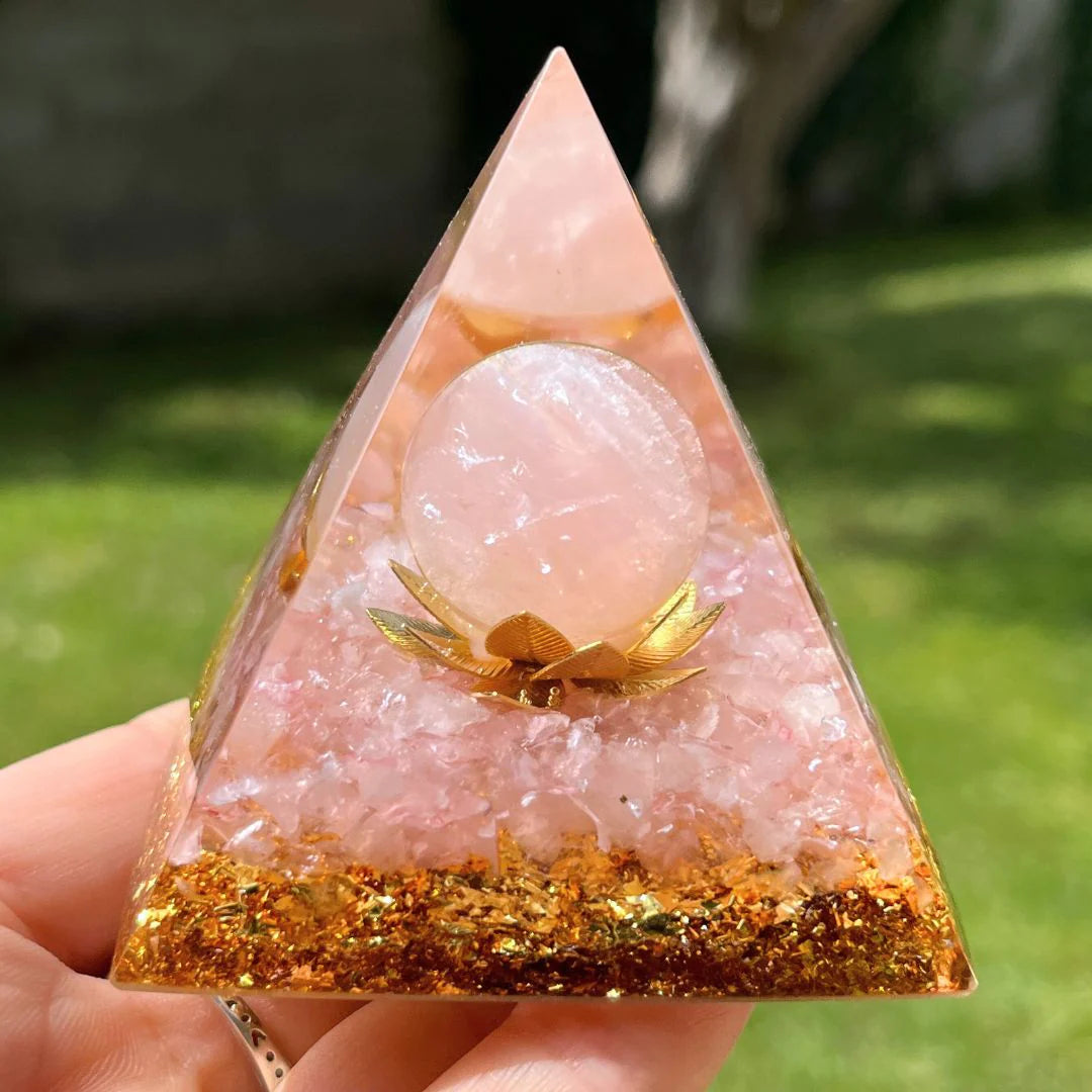 Orgonite en Quartz Rose - Ouverture du Coeur