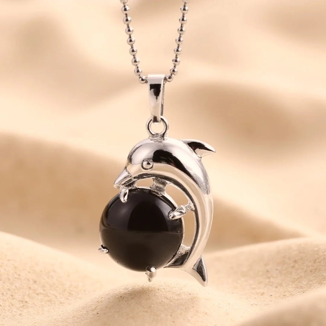 Pendentif "Félicité du Dauphin" en Pierres Naturelles