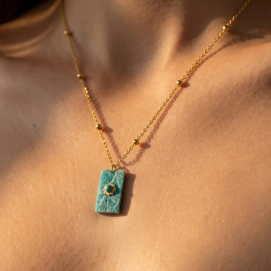 Pendentif en Amazonite - Rivage Paisible