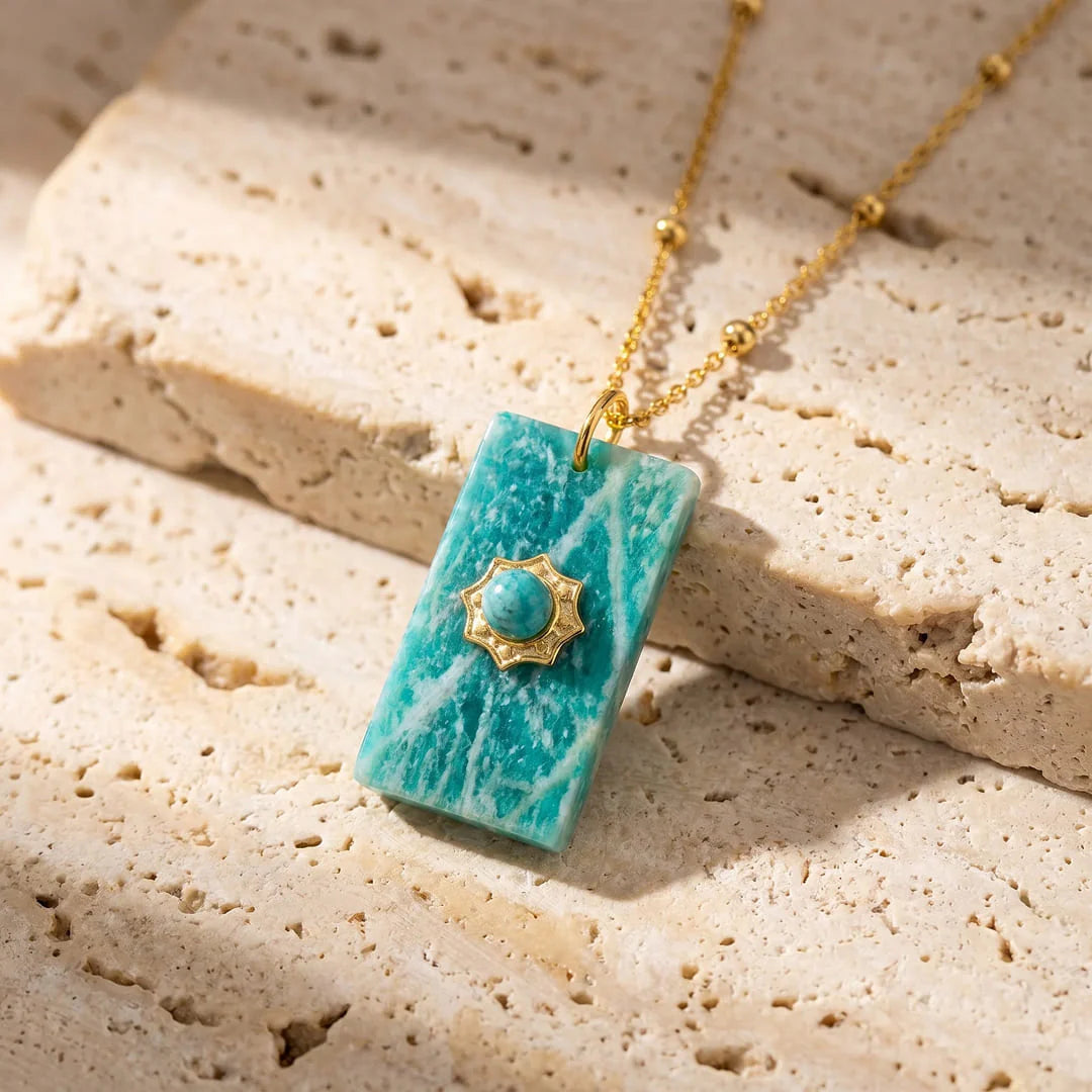 Pendentif en Amazonite - Rivage Paisible