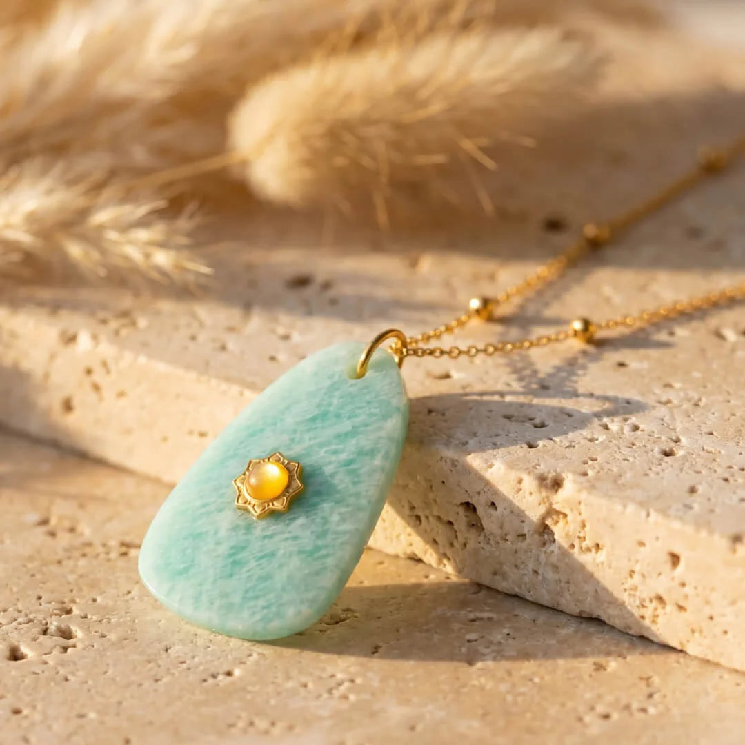 Pendentif en Amazonite - Harmonie Essentielle