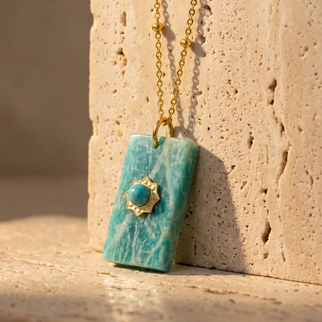 Pendentif en Amazonite - Rivage Paisible