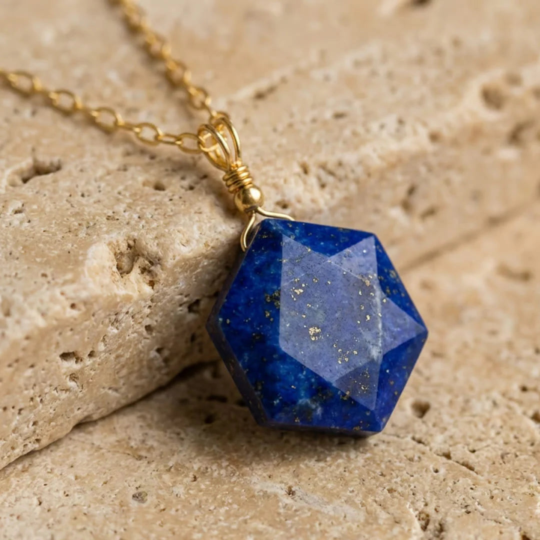 Pendentif en Lapis Lazuli ou Labradorite - Caresse Stellaire
