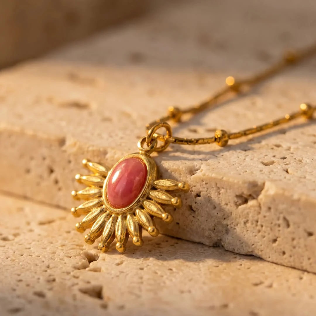 Collier en Rhodonite - Eclat de Tendresse