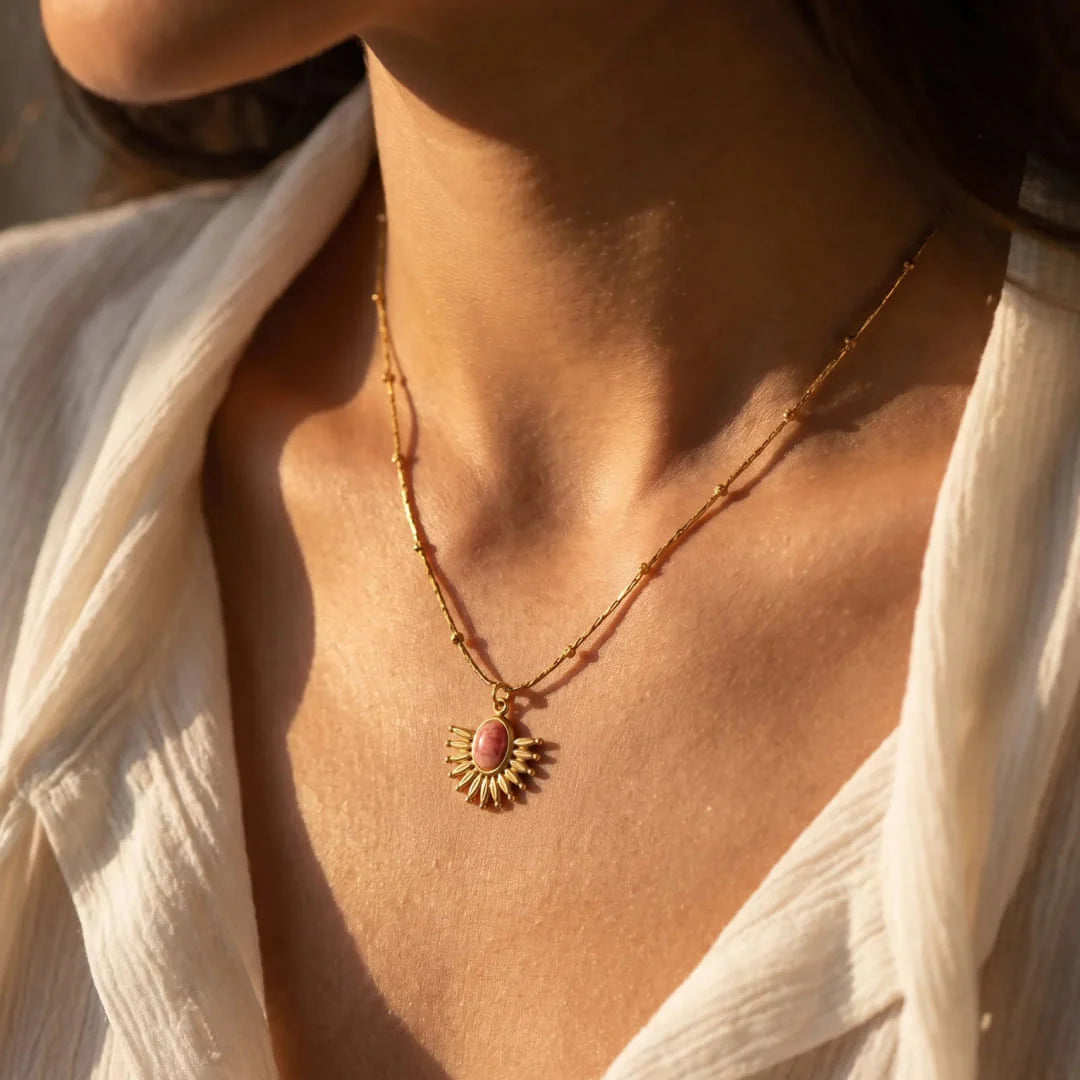 Collier en Rhodonite - Eclat de Tendresse