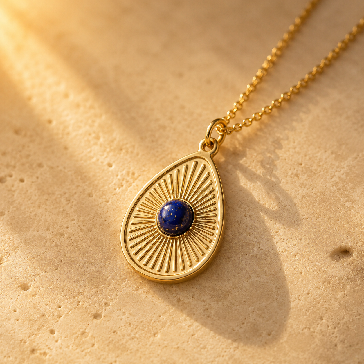 Pendentif Goutte en Lapis Lazuli - Œil de Sérénité
