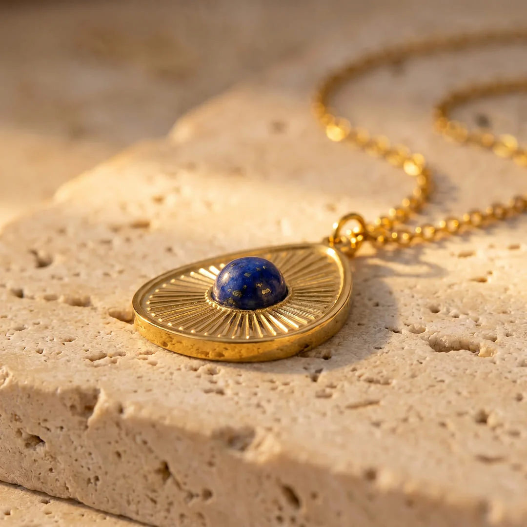 Pendentif Goutte en Lapis Lazuli - Œil de Sérénité