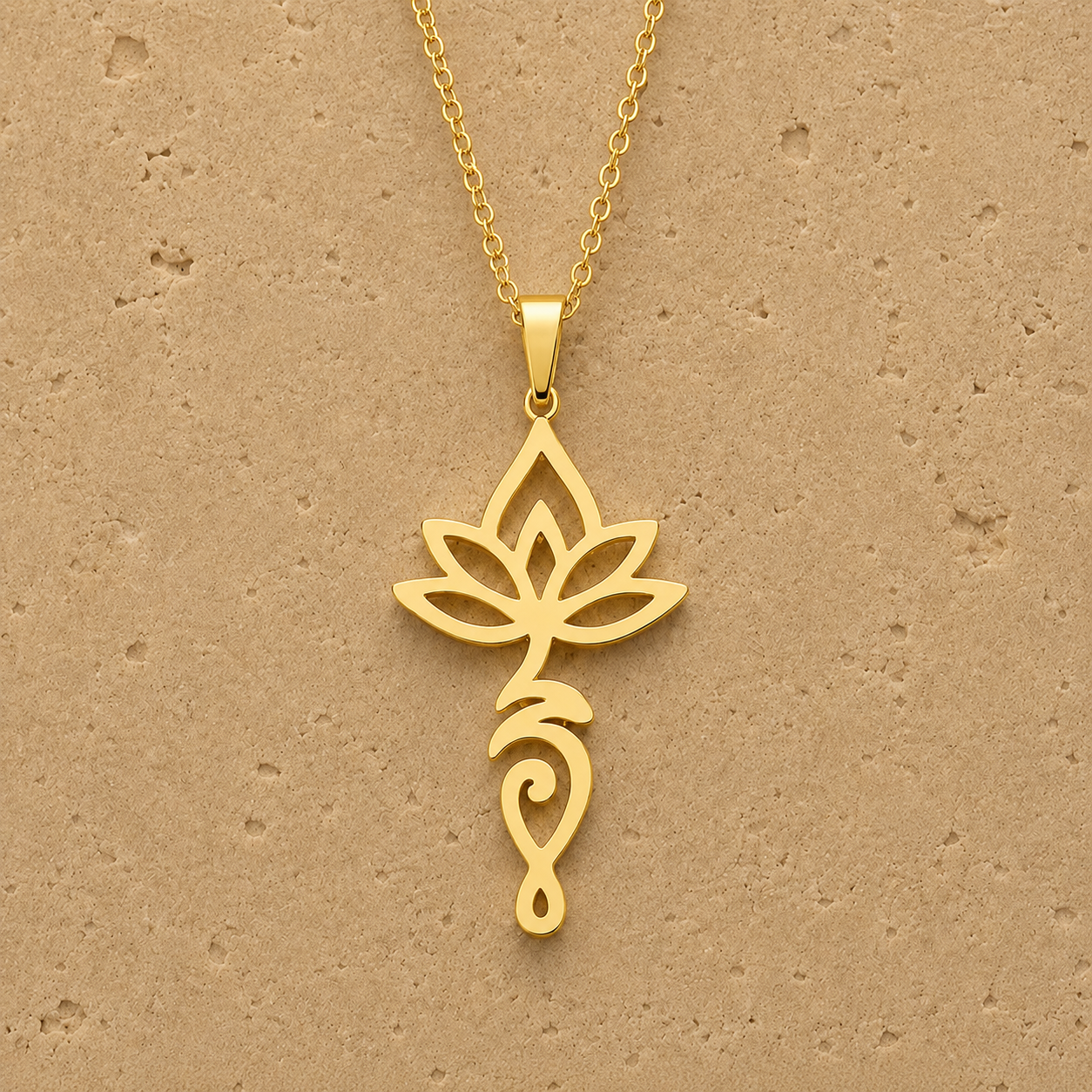 Collier Pendentif Unalome - Lotus Divin
