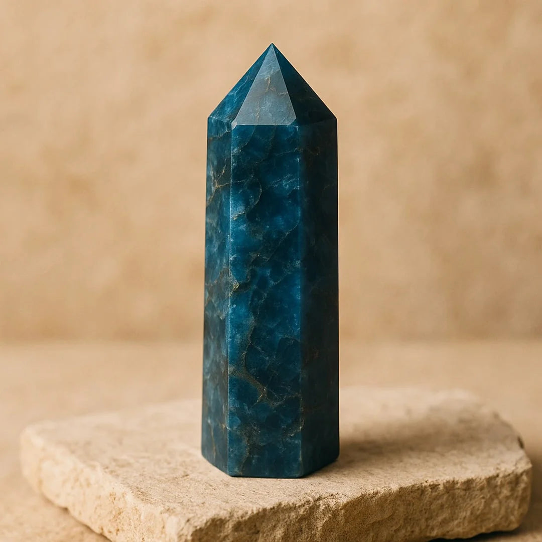 Pointe en Apatite Bleue - Concentration & Sérénité