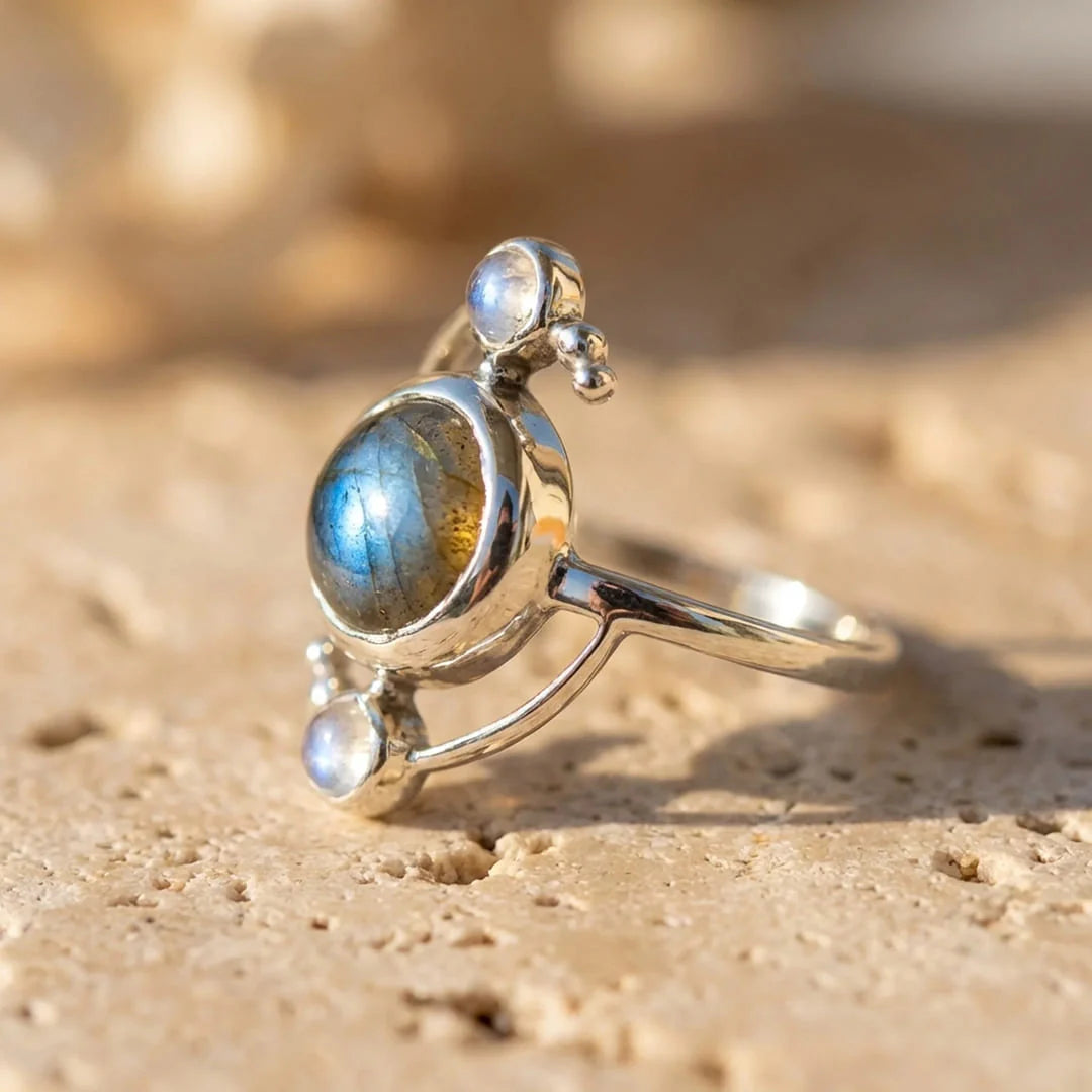 Bague en Labradorite - Clarté Circulaire