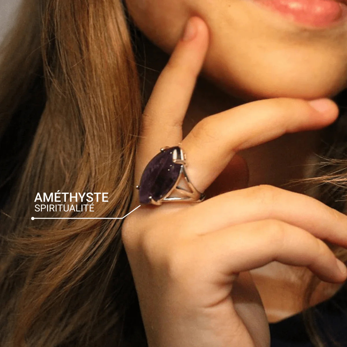 Bague Ajustable en Pierre Naturelle - Neya