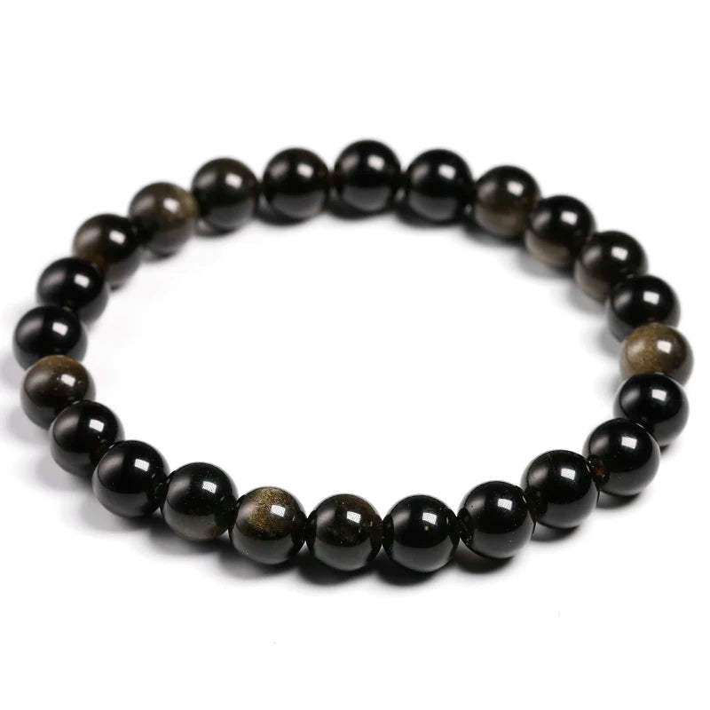 Bracelet "Chemin Sacré" en Obsidienne Œil Céleste