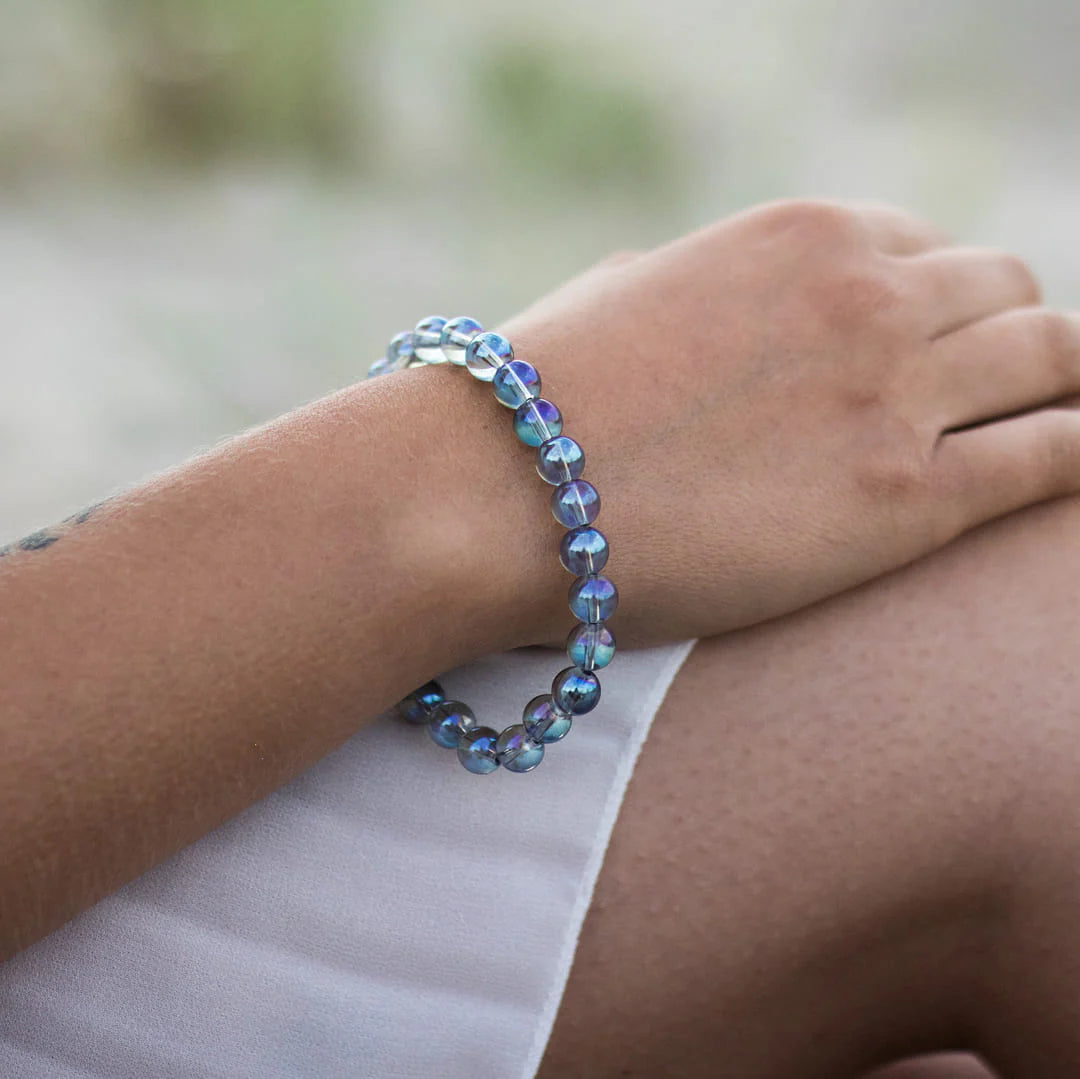 Bracelet "Équilibre Sacré" en Aqua Aura