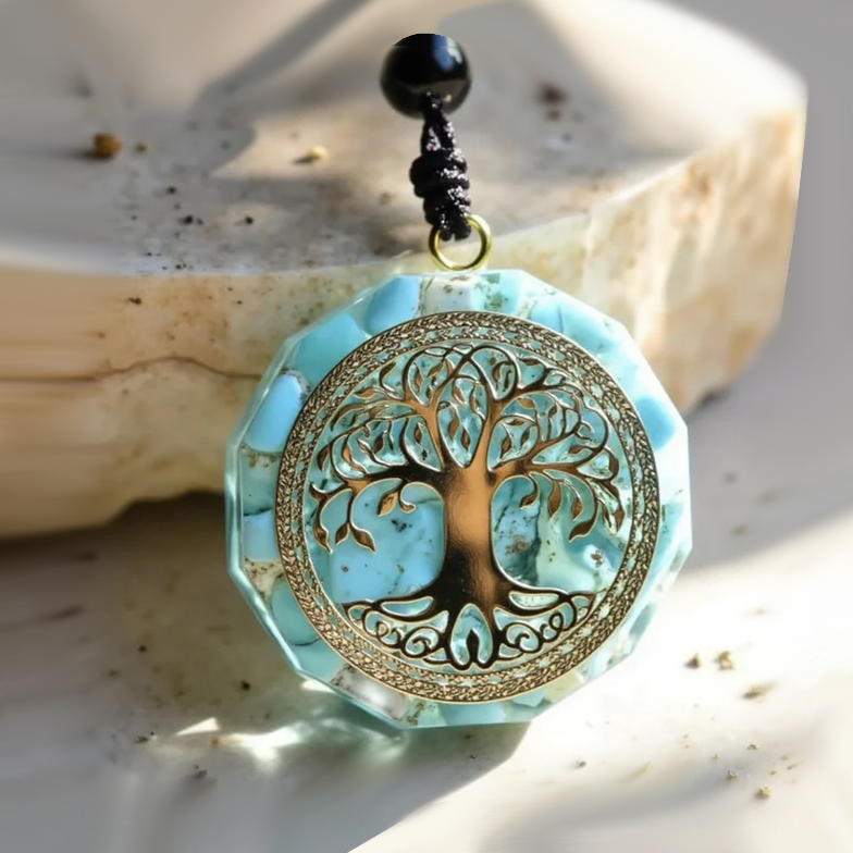 Pendentif Orgonite en Turquoise - Anahata