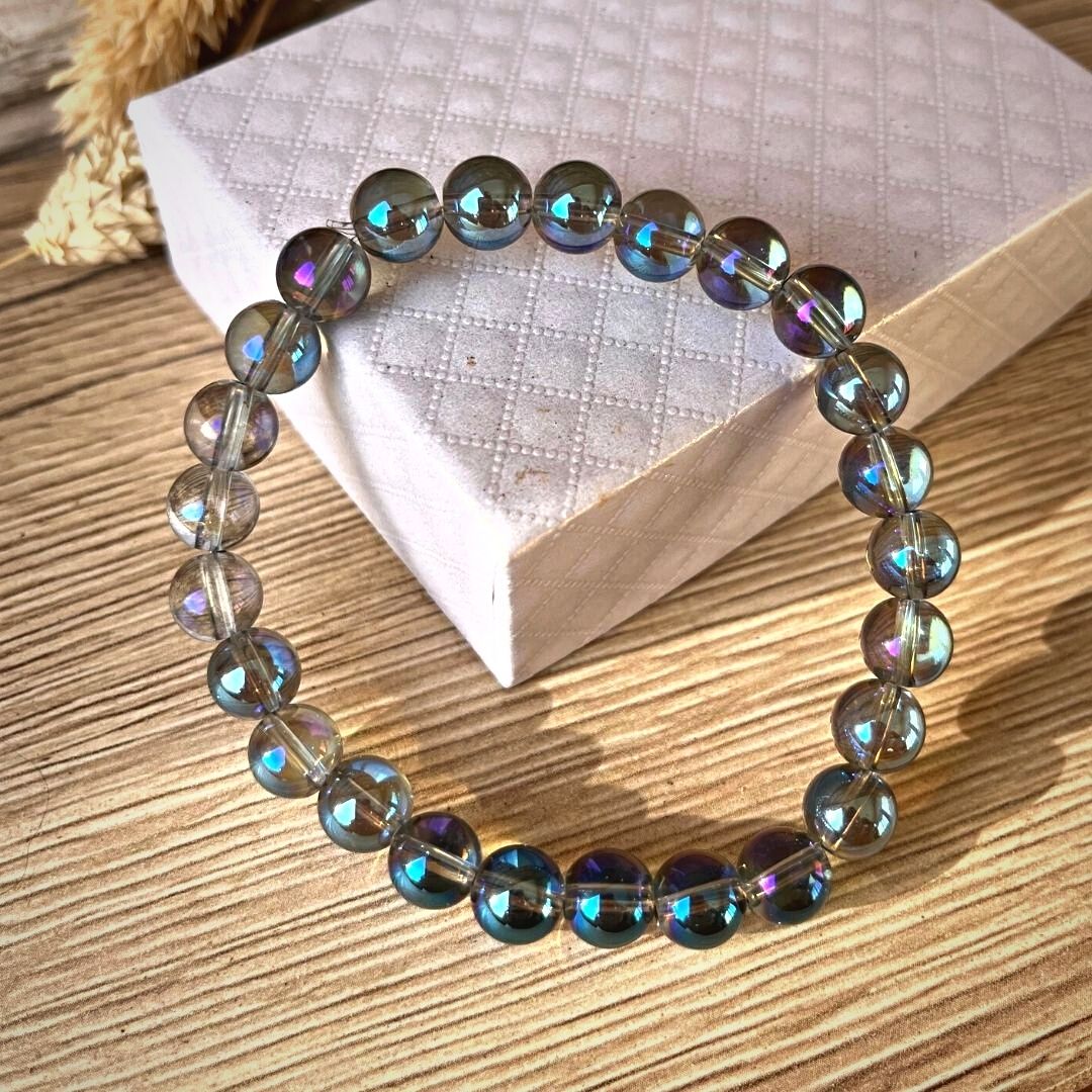Bracelet "Équilibre Sacré" en Aqua Aura