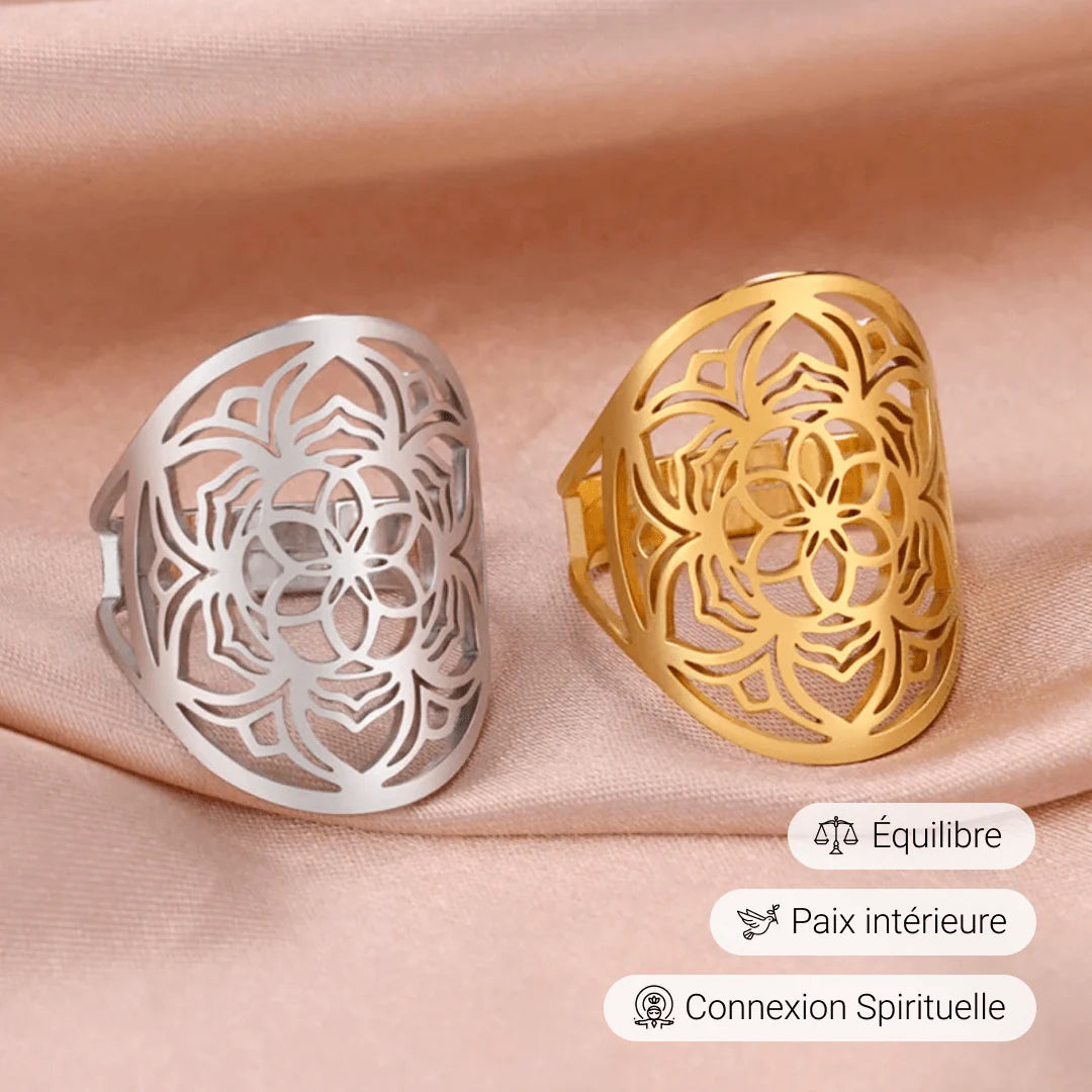 Bague Ajustable "Fleur de Mandala"